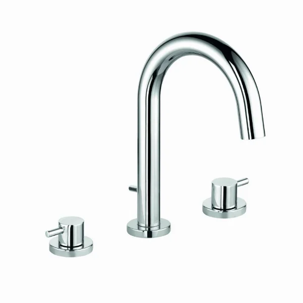 Змішувач Kludi Bozz 383930576 для раковини на три отвори, хром