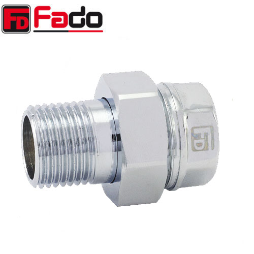 Згін американка пряма FADO Fit Chrome Ø 1" внутр.- зовн. різьба