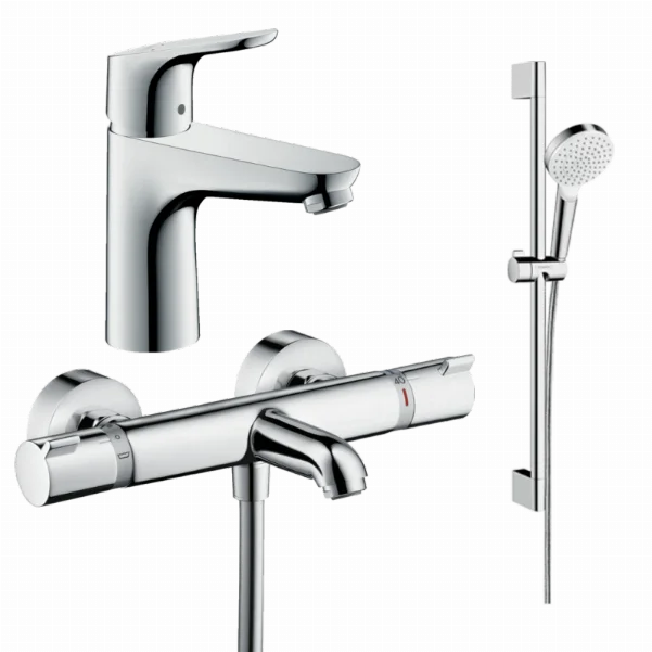 Набір змішувачів для ванни 3 в 1 Hansgrohe 131142020 (13114000, 31607000, 26535400)