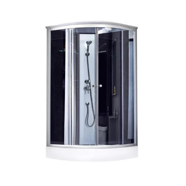 Бокс душевой LIDZ Tani SB90x90.SAT.LOW.GR 90×90/14 см, тонированое стекло