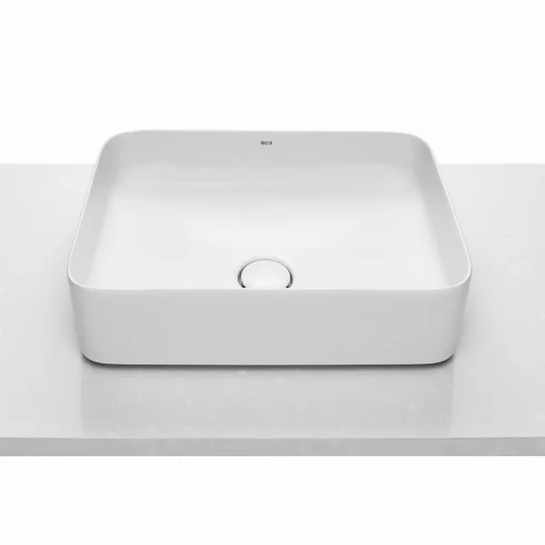 Умивальник накладний ROCA Iinspira Square 500×370×140 мм, без переливу Умивальник накладний ROCA Iinspira Square 500×370×140 мм, без переливу