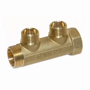 Колектор латунний Bianchi Ø 3/4"×1/2" - 2 контури, I=36 мм