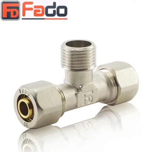 Тройник обжимной Fado Compress Ø 26×1"×26 наружная резьба