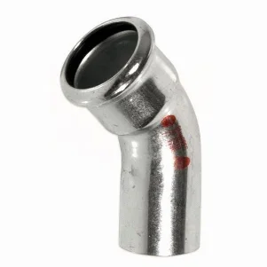 Коліно прес оцинковка RM Steel Pres (1 муфта) Ø 35/45° мм