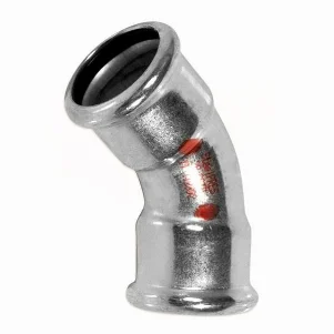 Коліно прес оцинковка RM Steel Pres (2 муфты) Ø 22/45° мм