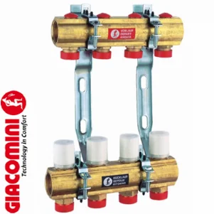 Коллекторная группа Giacomini 1"x18/2,0 - 10 выходов (без расходомеров)