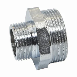 Ниппель редукционный хром Pattaroni Ø 1"×1-1/4" наружная резьба