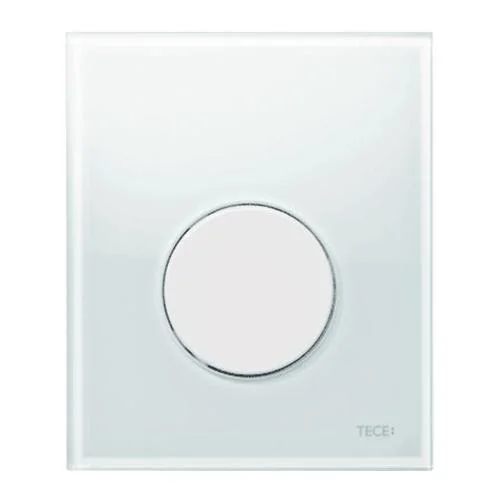 Кнопка-клавіші TECEloop скляна панель біла/нержавіюча сталь клавіша
