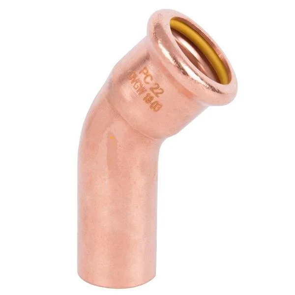 Коліно прес мідне RM Aespres Uniko (1 муфта) Ø 28/45° мм