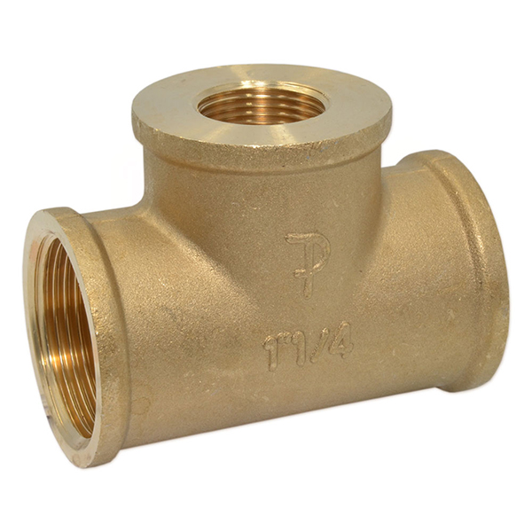 Трійник редукційний латунний Pattaroni Ø 1-1/4"×3/4"×1-1/4" внутрішня різьба