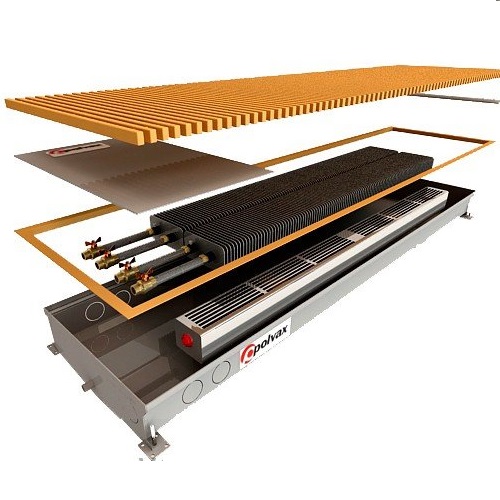 Внутрипольный конвектор Polvax KV.D.PREMIUM 380x1750x125 мм