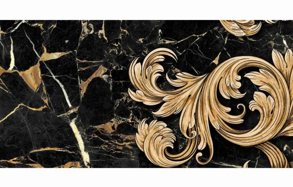Декор Saint Laurent Decor №2 Чорний 300x600x9 Golden Tile