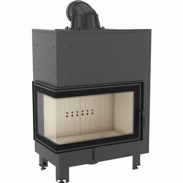 Камінна топка Kratki MBO 15 BS 15,0 кВт, ліва - гнуте скло