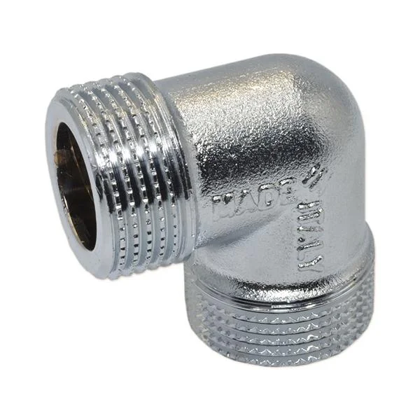 Угол хромированный Pattaroni Ø 3/4" наруж.- наруж. резьба