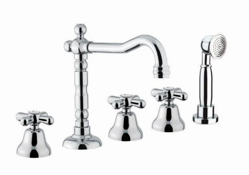 Змішувач Fiore Margot 26CR0607 на борт ванни, на 5 отворів, хром