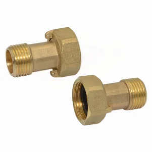 Штуцера для лічильника латунні Pattaroni Ø 1/2"×3/4" (пара)