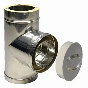 Ревизия для дымохода нержавейка Ø 180 мм (сталь 0,5 мм AISI)