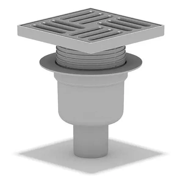 Трап вертикальний Capricorn Ø 100 мм, решітка нержавіюча сталь 150х150 мм