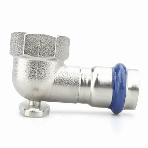 Колено настенное пресс нержавейка ASG Inox Press Ø 18×1/2" внутренняя резьба