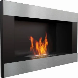 Биокамин Kratki GOLF/HORIZONTAL  (черные вставки вертикально)