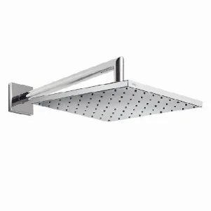 Верхний потолочный душ Tres CUB-300 300х300 мм, 1jet, настенный кронштейн круглый