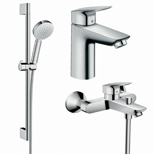 Набір змішувачів для ванни 3 в 1 Hansgrohe 20200001 (26651400, 71104000, 71400000)
