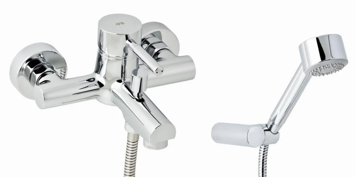 Змішувач для ванни GENEBRE Tau з душовим гарнітуром (65100184566)
