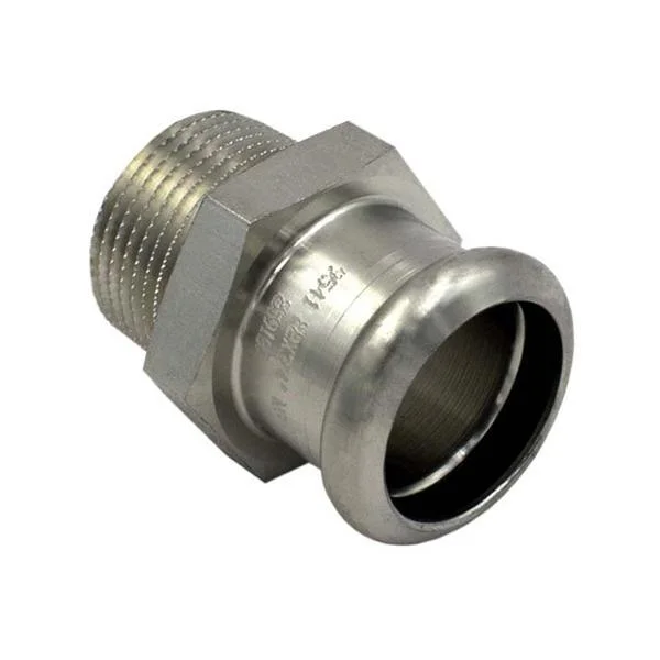 Муфта прес нержавійка RM Inox PRES Ø 42×1-1/2" зовнішня різьба