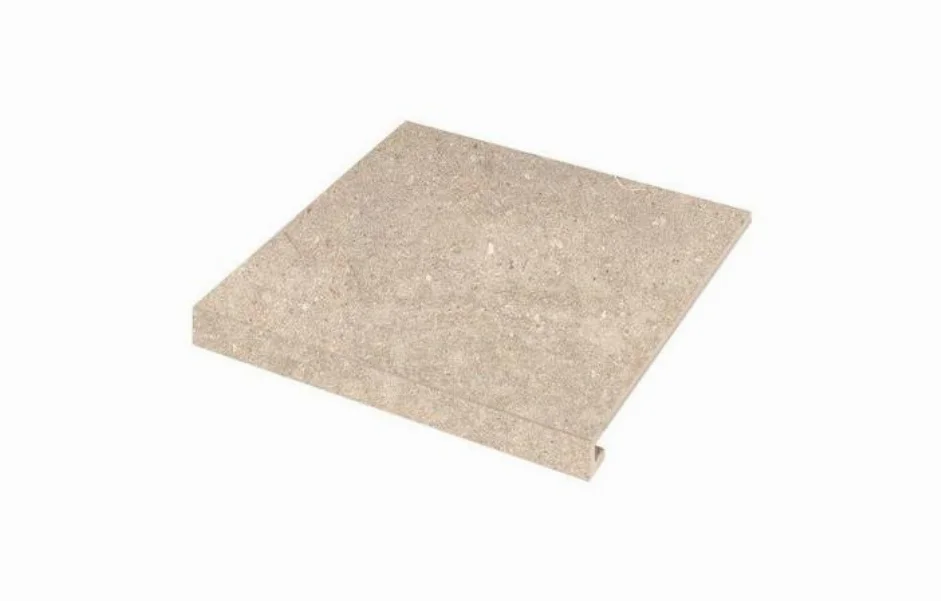 Ступень угловая левая с капиносом SZRXRM3BRC1 Concrete Sabbia 300-35x345x9,2 Zeus Ceramica