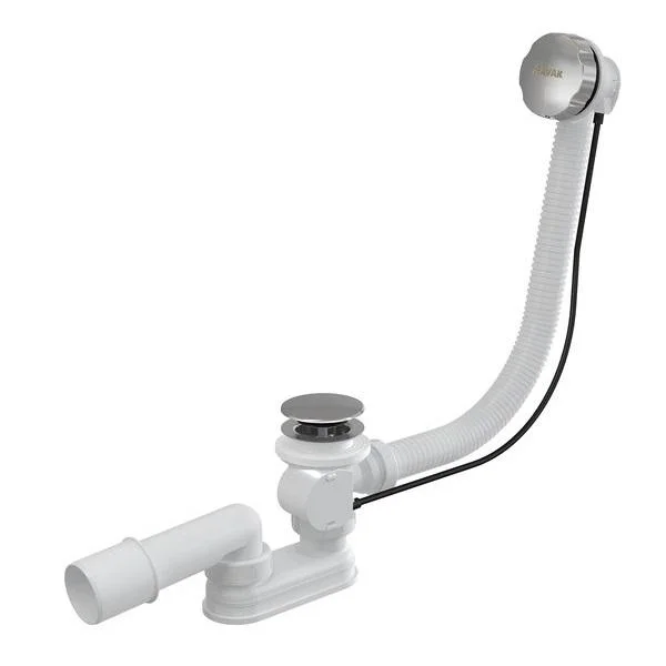 Сифон для ванни RAVAK 800 мм, ХРОМ (управління тросом)