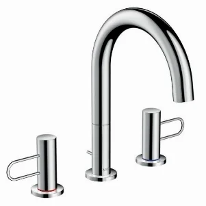 Смеситель для раковины Axor Uno 200, на 3 отверстия, хром