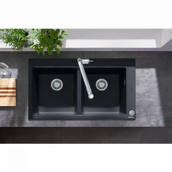 Мойка для кухни Hansgrohe S51 S510-F770, черный графит 43316170