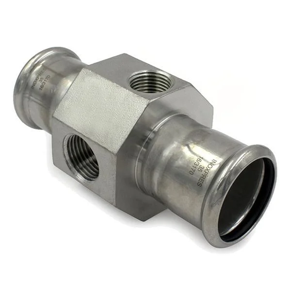 Муфта пресс нержавейка RM Inox PRES Ø 54 мм, с отверстиями Ø 1/2"