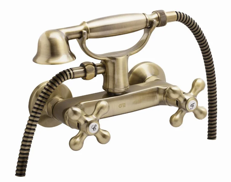 Двухвентильный смеситель для душа GENEBRE NRC c душевым гарнитуром (68531094366)