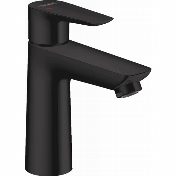 Змішувач для раковини Hansgrohe Talis E із зливним гарнітуром, чорний матовий
