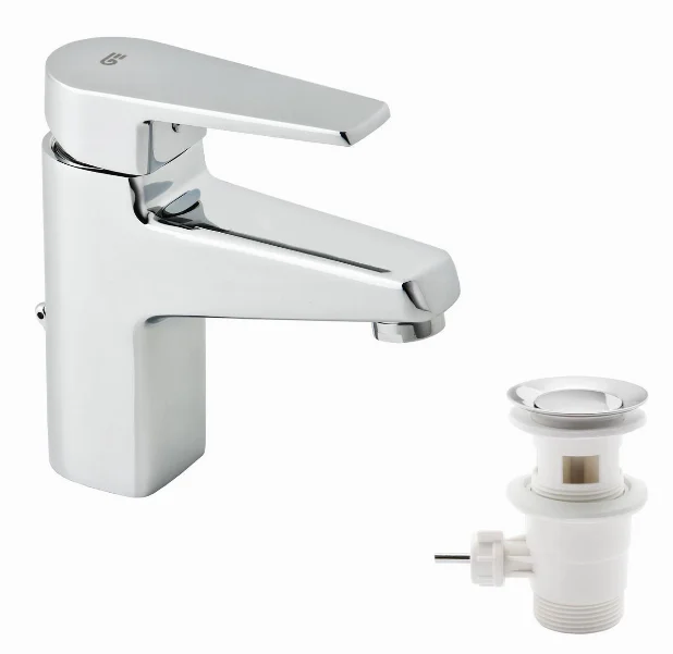 Смеситель для раковины GENEBRE Klip c донным клапаном 64130164567 (64130164566+10020045)