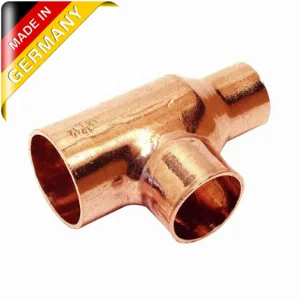 Трійник мідний редукційний Sanha Ø 35x28x35 мм