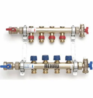Колектор REHAU HKV Ø 1"×3/4" EK - 8 контурів (без витратомірів)
