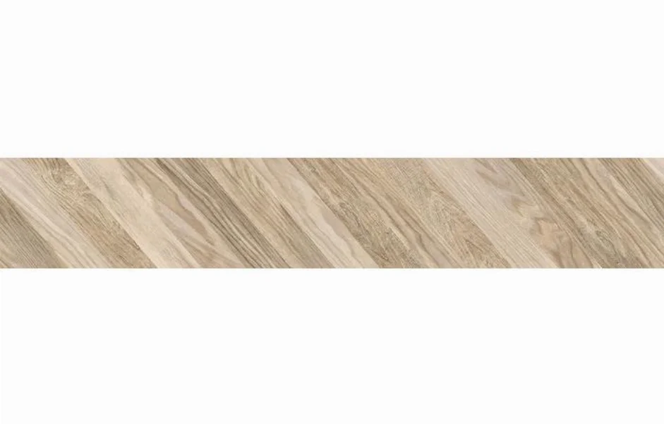 Плитка керамогранитная Wood Chevron Left Бежевый 150x900x10 Golden Tile