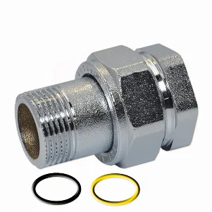 Сгон американка прямая никель Pattaroni Ø 3/4" внутр.- наруж. резьба (под конус)