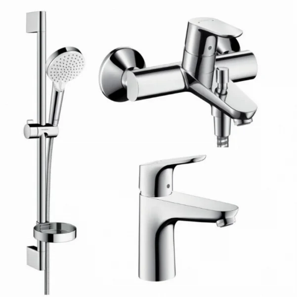 Набор смесителей для ванны 3 в 1 Hansgrohe Focus 1092019 (31607000, 3194000, 26553400)