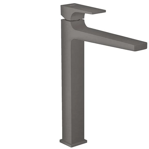 Смеситель для раковины Hansgrohe Metropol со сливным клапаном Push-Open, цвет: черный матовый хром