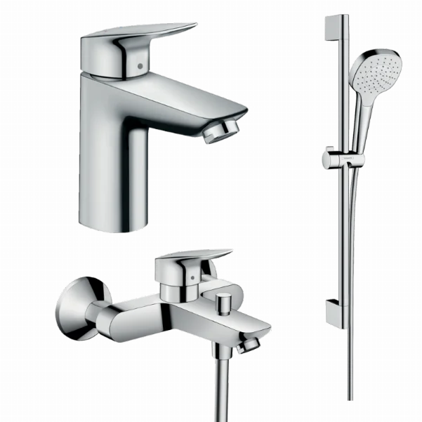 Набор смесителей для ванны 3 в 1 Hansgrohe Logis 71400113 (71100000, 26584400, 71400000)