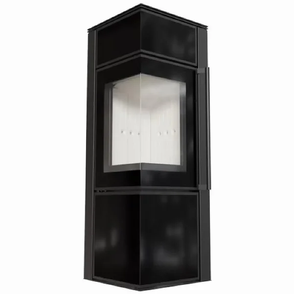 Стальная  печь-камин Kratki Tora S 8,0 кВт, Lacobel черный