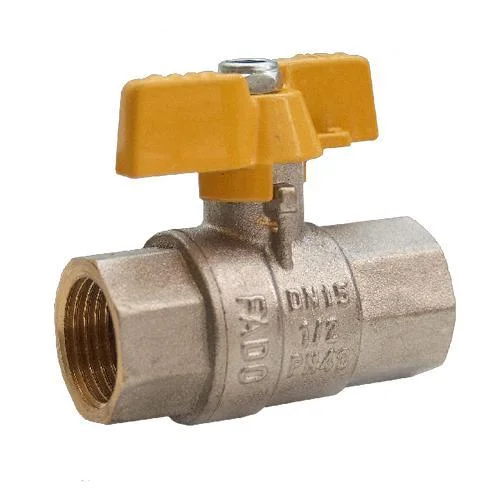 Кран шаровой газовый FADO 1/2" внутр.- внутр. резьба "бабочка"
