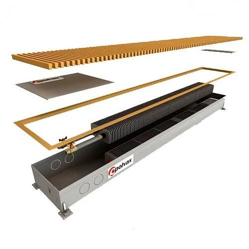 Внутрипольный конвектор Polvax KV.PREMIUM.160x3000x180 мм 4255 Вт