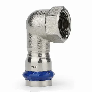 Колено короткое пресс нержавейка ASG Inox Press Ø 35×1-1/4" внутренняя резьба