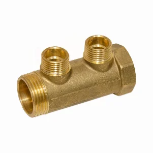 Колектор латунний Bianchi Ø 1"×1/2" - 2 контури, I=36 мм
