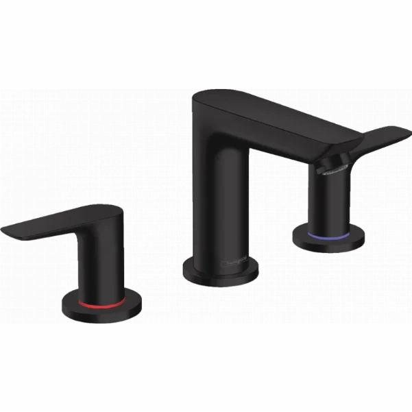 Смеситель Hansgrohe Talis E на три отверстия с донным клапаном, черный матовый 71733670