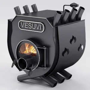 Печь булерьян с варочной поверхностью VESUVI Bullerjan Тип "00" - 6,0 кВт (стекло «Schott Robax» и с защитны мкожухом)